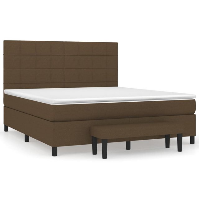 vidaXL Boxspringbett Boxspringbett mit Matratze und Fusshocker Stoff (160 x günstig online kaufen