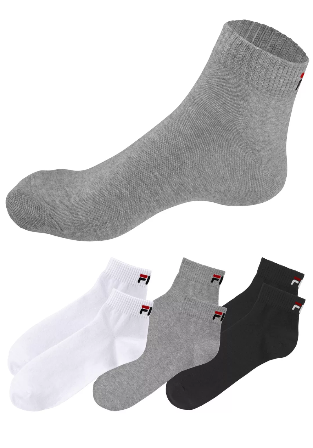 Fila Kurzsocken, (6er Pack), mit eingestricktem Logo günstig online kaufen