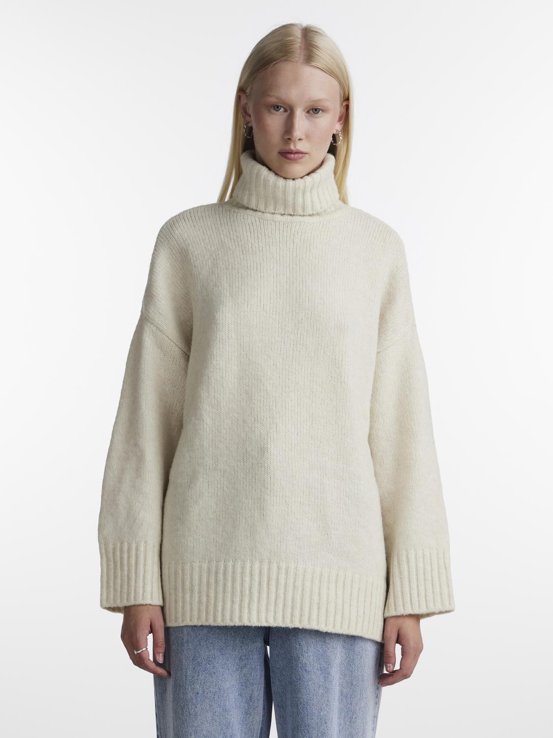 pieces Rollkragenpullover "PCNANCY LS LOOSE ROLL NECK KNIT NOOS BC" günstig online kaufen