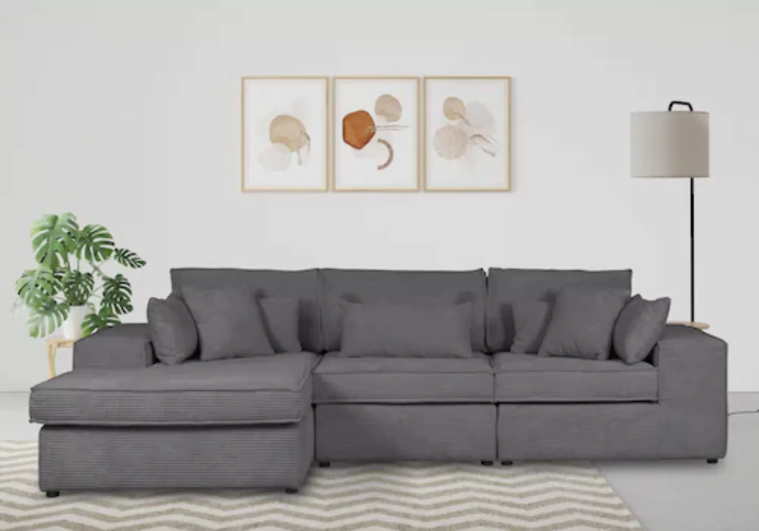 RAUM.ID Ecksofa »Enid L-Form«, 3 Teile, bestehend aus Modulen, in vielen Be günstig online kaufen