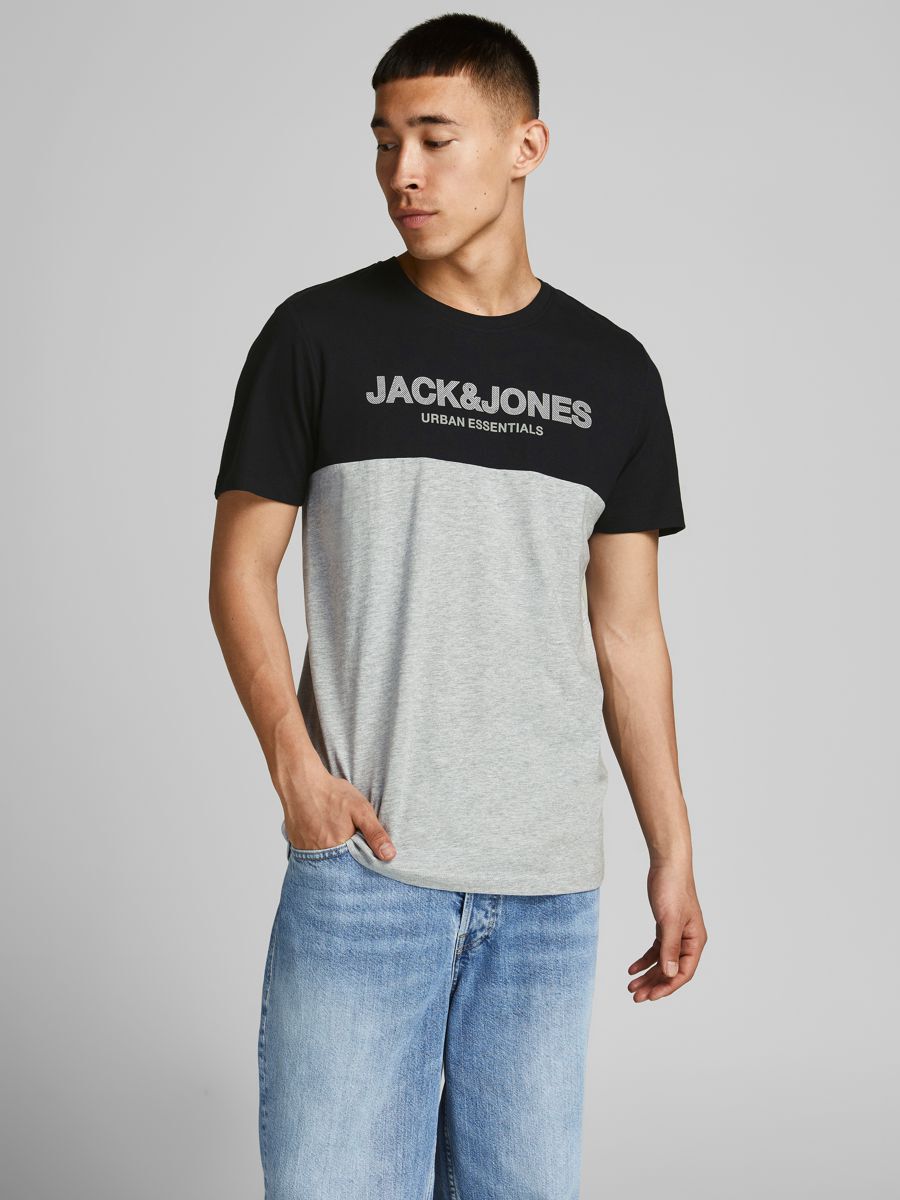 Jack & Jones Urban Blocking Kurzarm O Hals T-shirt L Forest Night / Detail günstig online kaufen