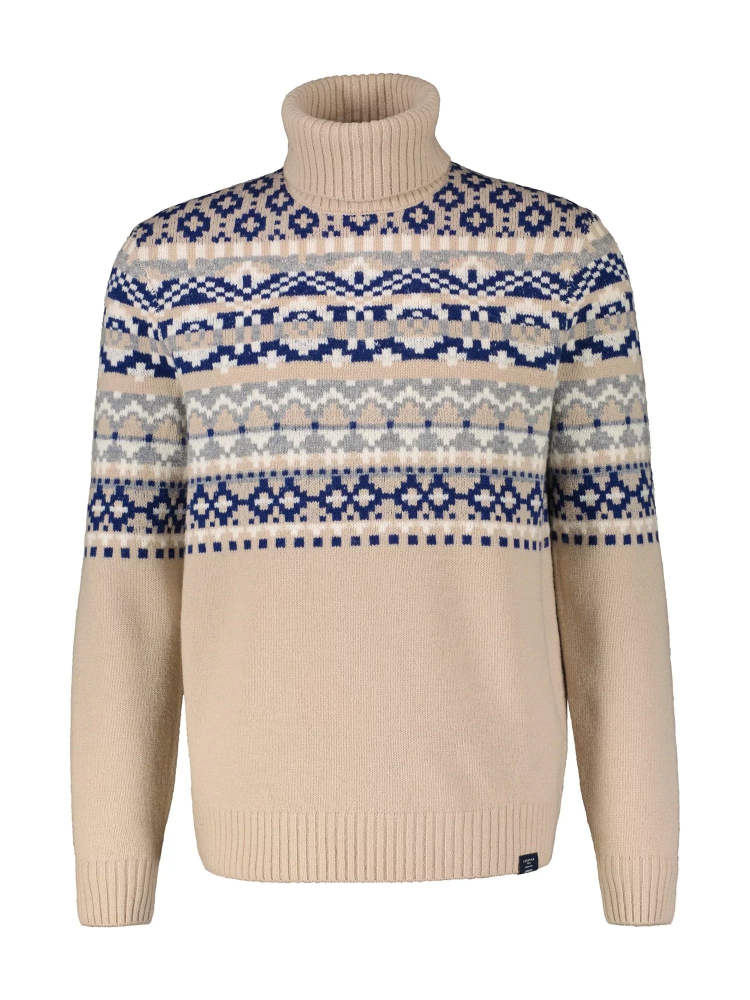 LERROS Rollkragenpullover "LERROS Woll-Cashmere-Jacquardpullover, Rollkrage günstig online kaufen