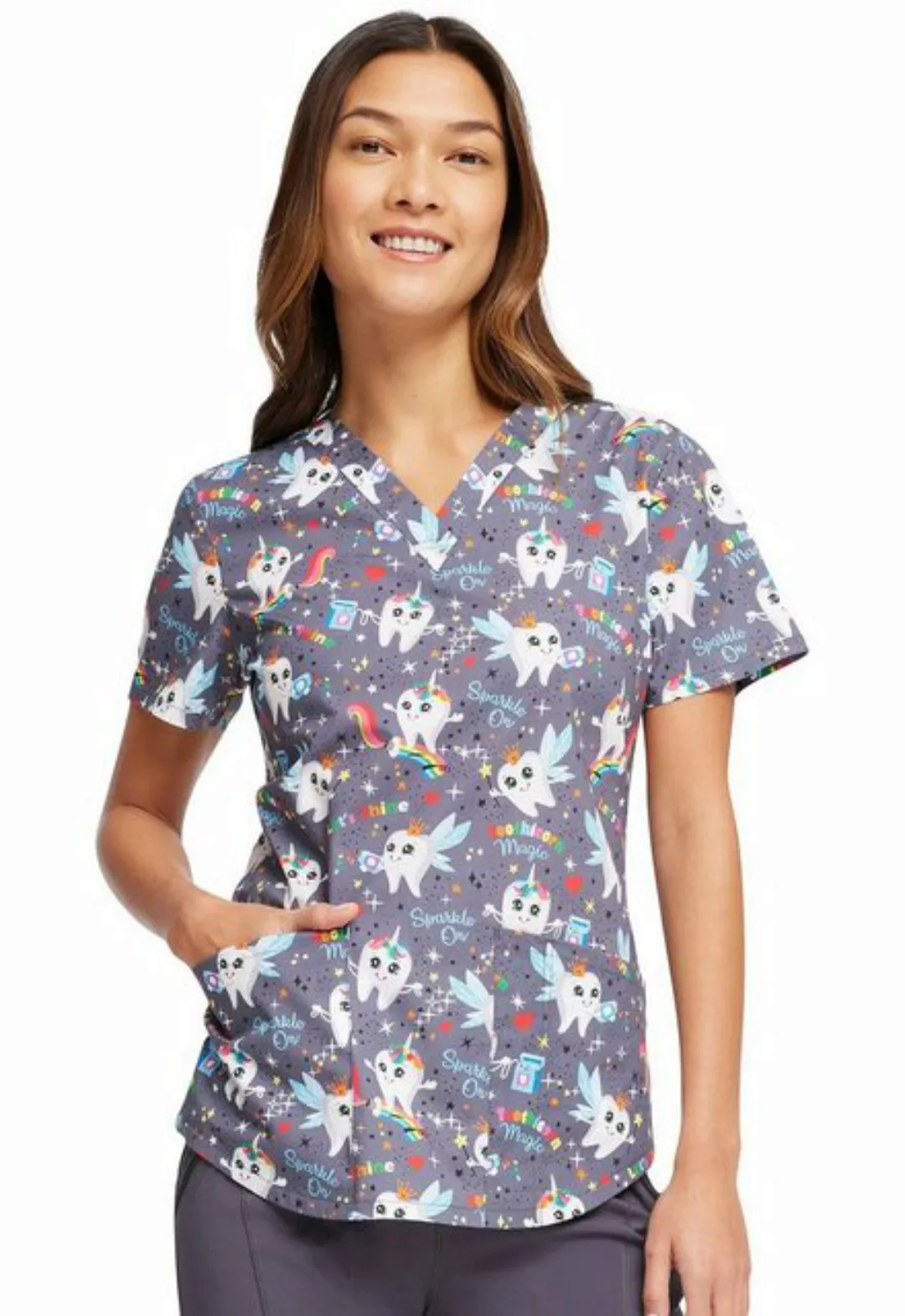 Cherokee Funktionsbluse Bunt bedruckter Damen Kasack "Toothicorn Magic" Kas günstig online kaufen