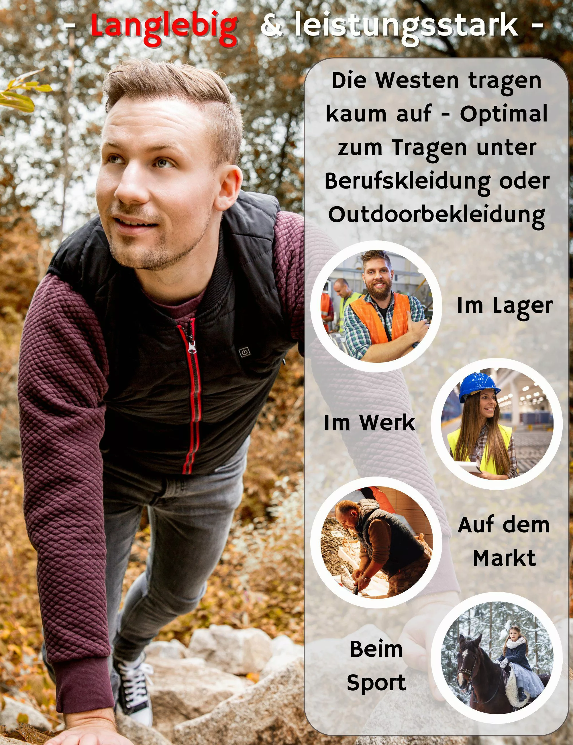 NorthHeat Funktionsweste Premium beheizbare Weste, Heizweste, günstig online kaufen