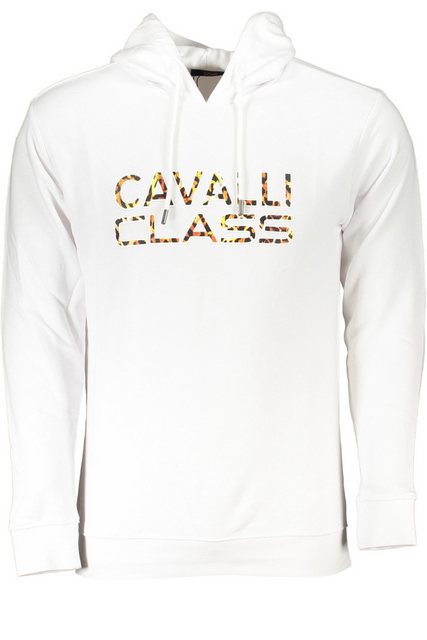 Cavalli Class Sweatshirt Herren Kapuzenpullover Weiß - Stylisch & Bequem günstig online kaufen