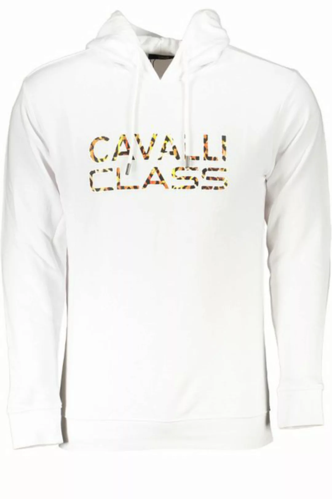 Cavalli Class Sweatshirt Herren Kapuzenpullover Weiß - Stylisch & Bequem günstig online kaufen