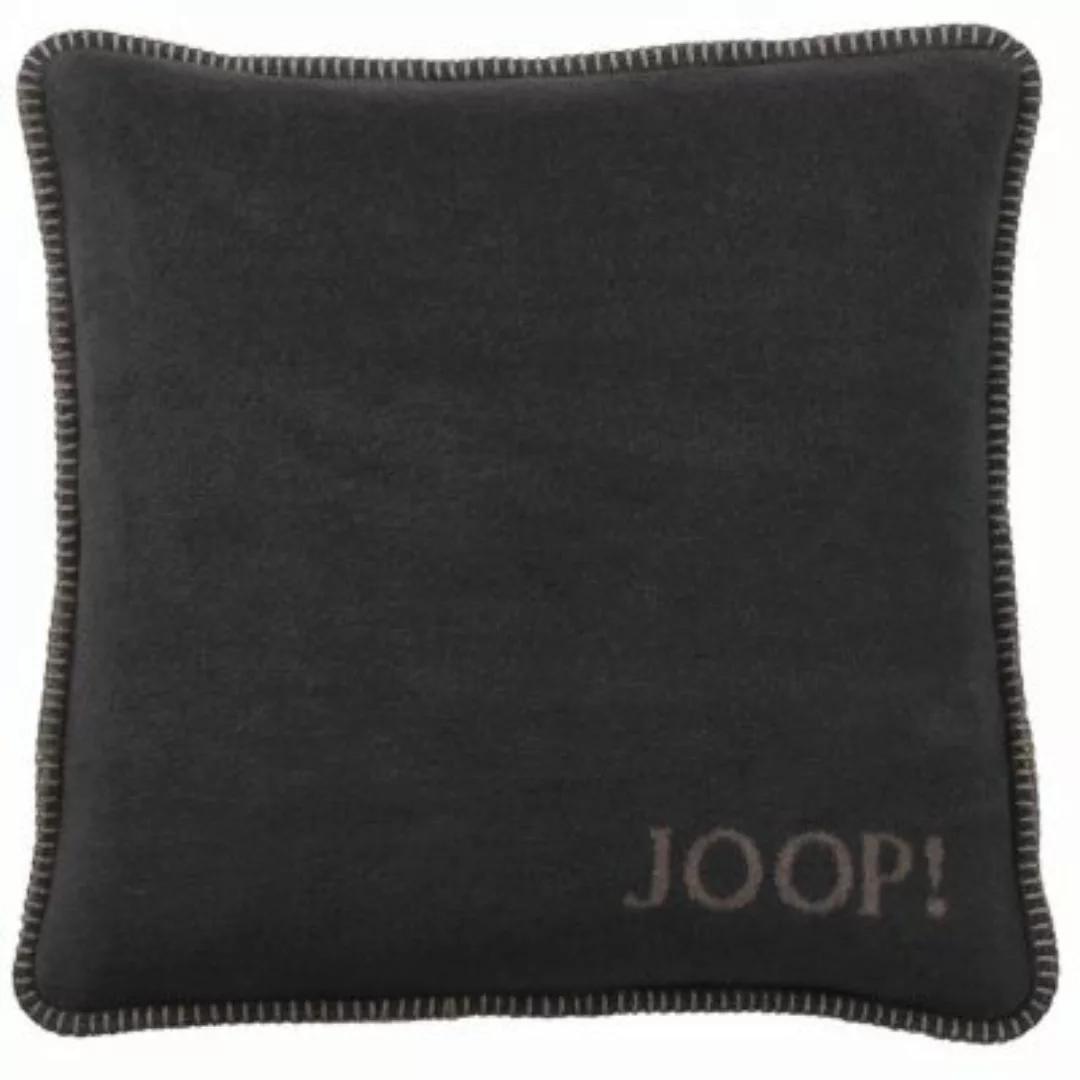 JOOP! Kissenhülle Uni-Doubleface Anthrazit-Taupe 50x50 cm Kissenhüllen grau günstig online kaufen