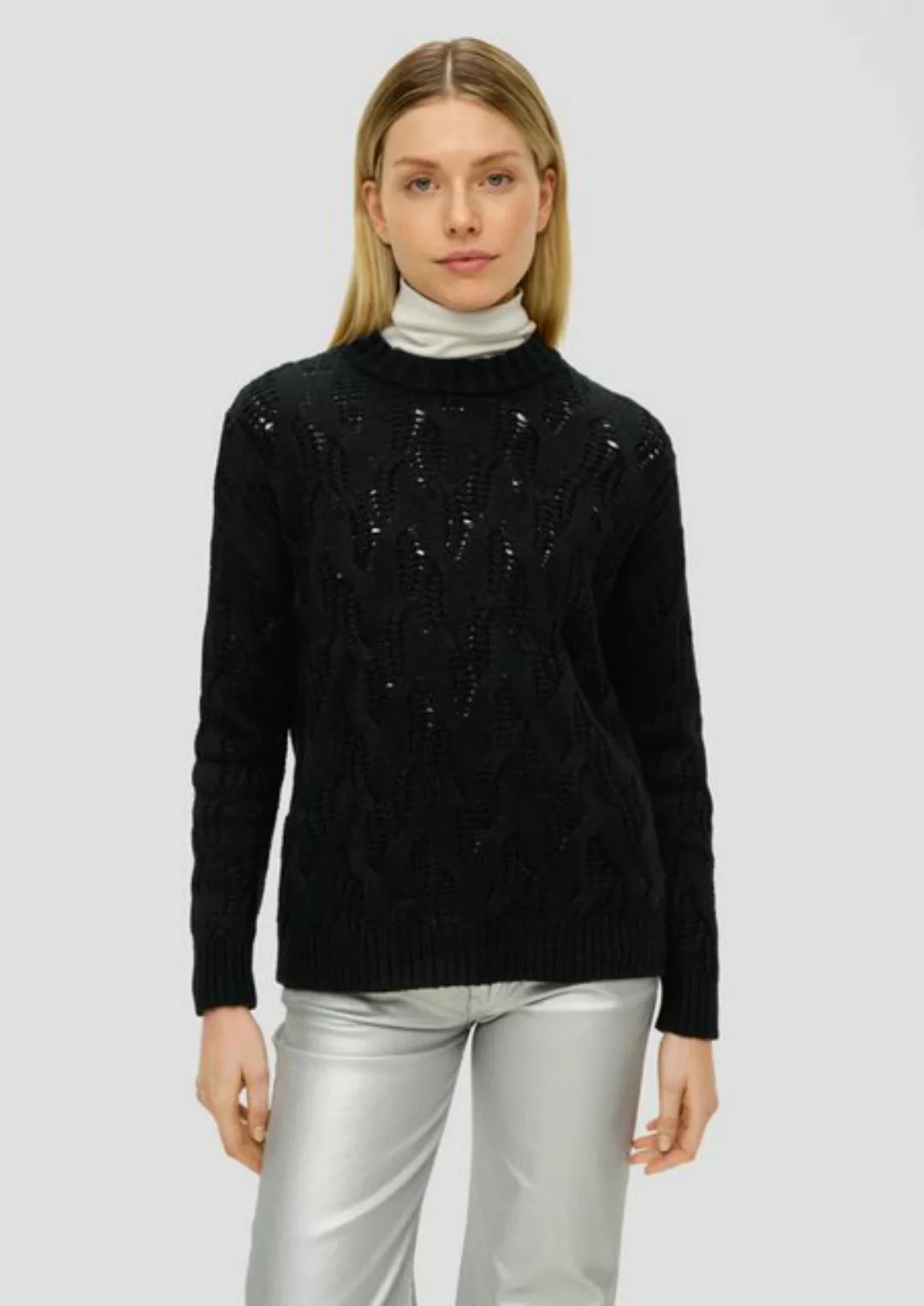 s.Oliver Strickpullover, mit Zopfmuster günstig online kaufen