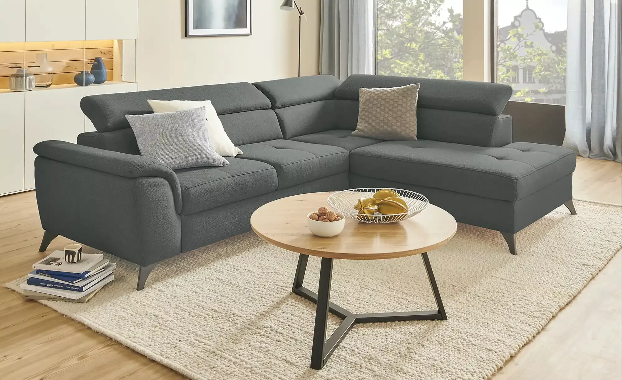 switch Ecksofa  Aldeia ¦ grau ¦ Maße (cm): B: 252 H: 70 T: 200 Polstermöbel günstig online kaufen