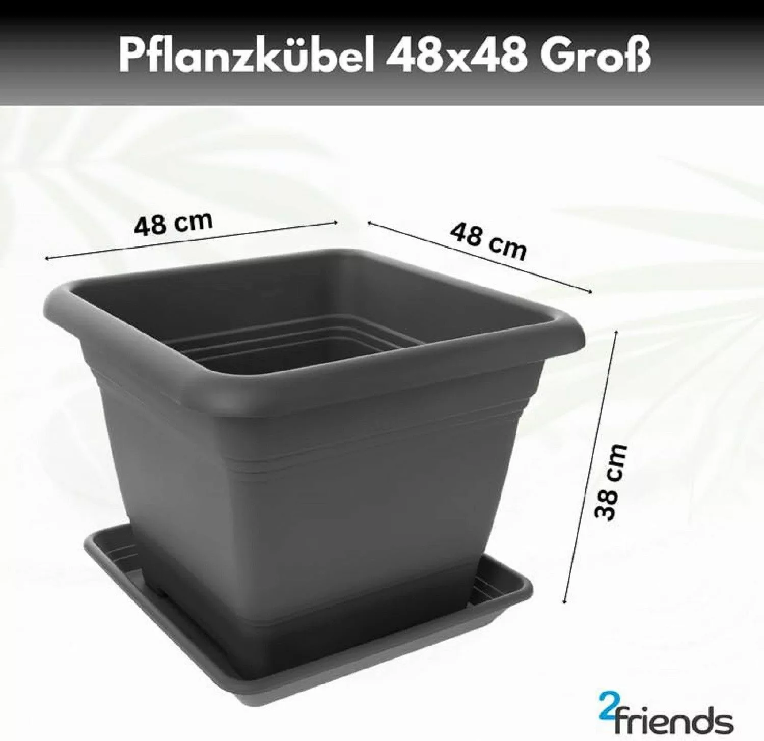 2friends Blumentopf 4er Set Anthrazit Blumenkübel günstig online kaufen