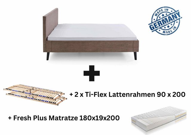 Aileenstore Polsterbett Viola, Doppelbett 180x200 cm,mit Lattenrahmen+Matra günstig online kaufen