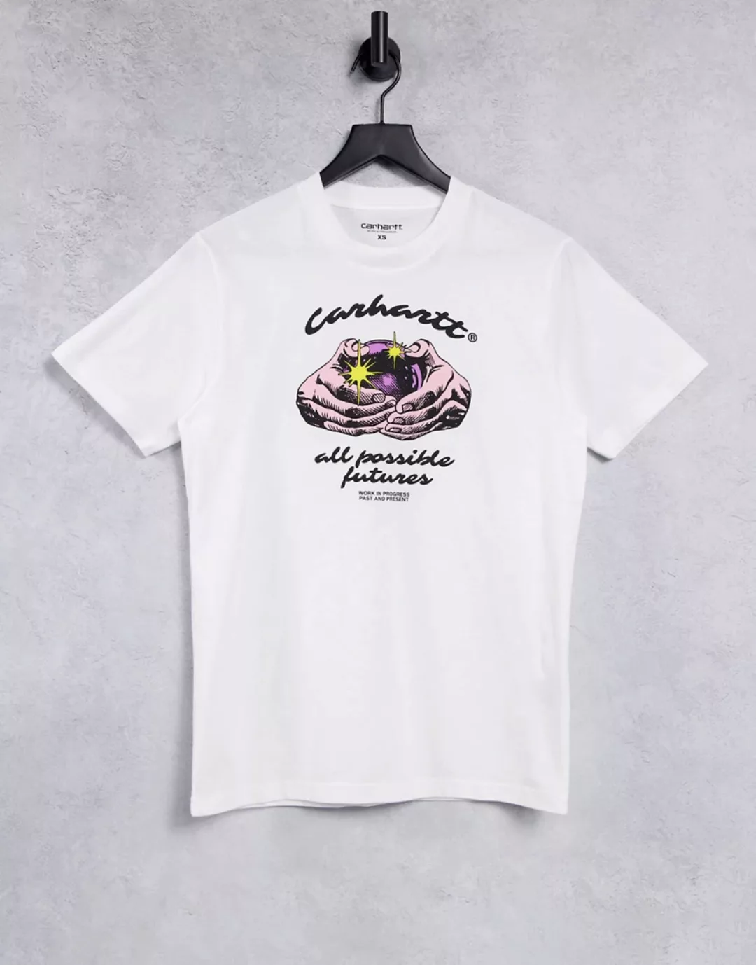 Carhartt WIP – T-Shirt in Weiß mit Wahrsager-Print günstig online kaufen