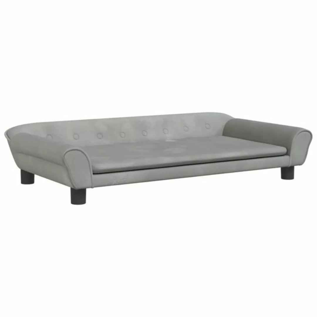 vidaXL Kindersofa Kindersofa Hellgrau 100x50x26 cm Samt Kindercouch Kinderm günstig online kaufen