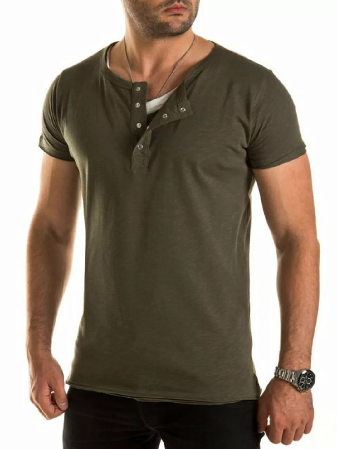 WOTEGA T-Shirt V-Neck Double Layer T-Shirt Pete (Packung) V-Neck Double Lay günstig online kaufen