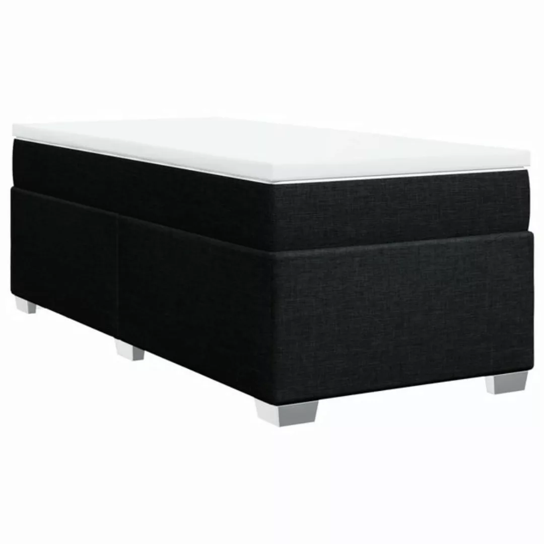 vidaXL Bett Boxspringbett mit Matratze Schwarz 90x190 cm Stoff günstig online kaufen