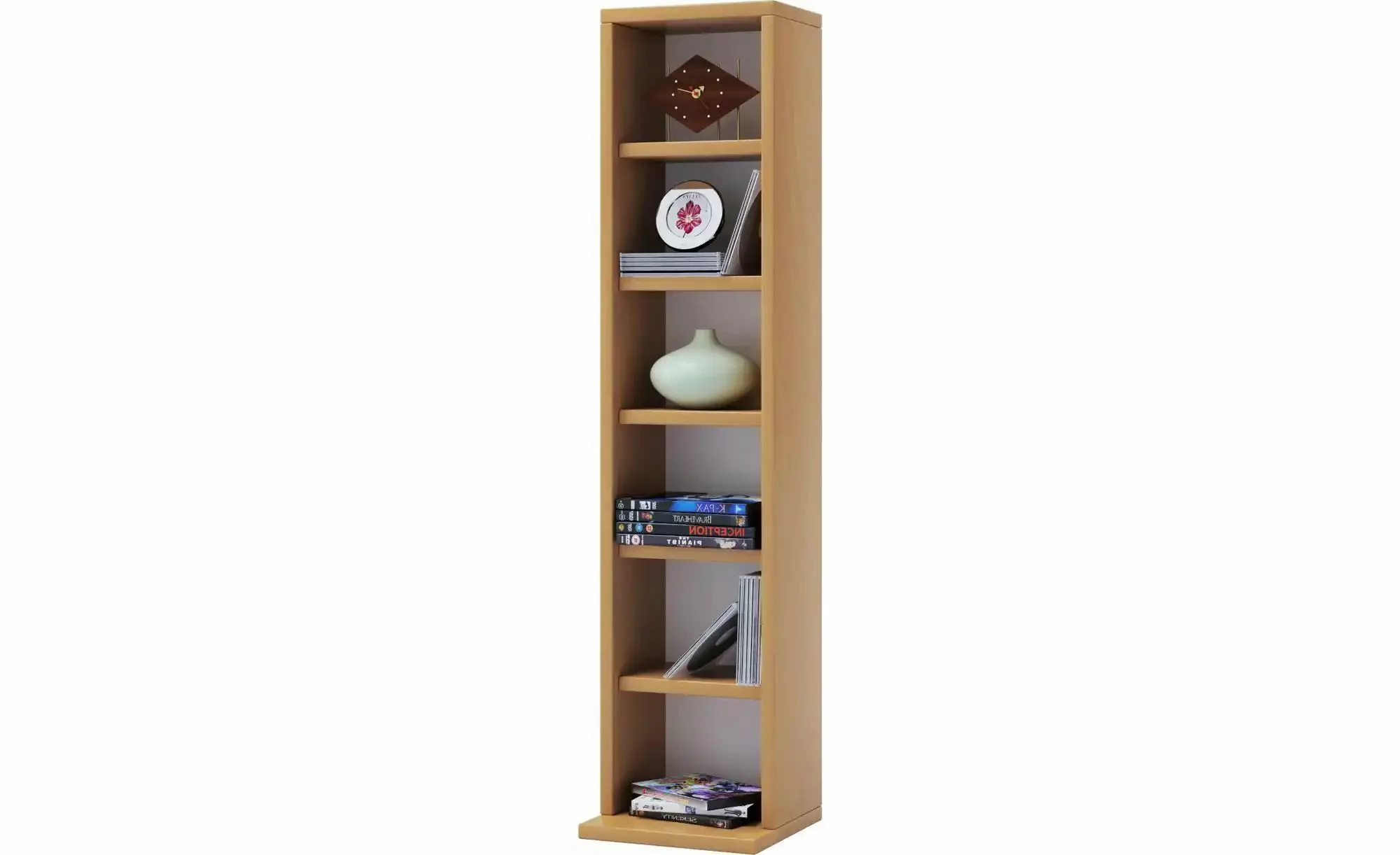 VCM Standregal "VCM Holzregal stehend  platzsparender CD Schrank für 102 CD günstig online kaufen