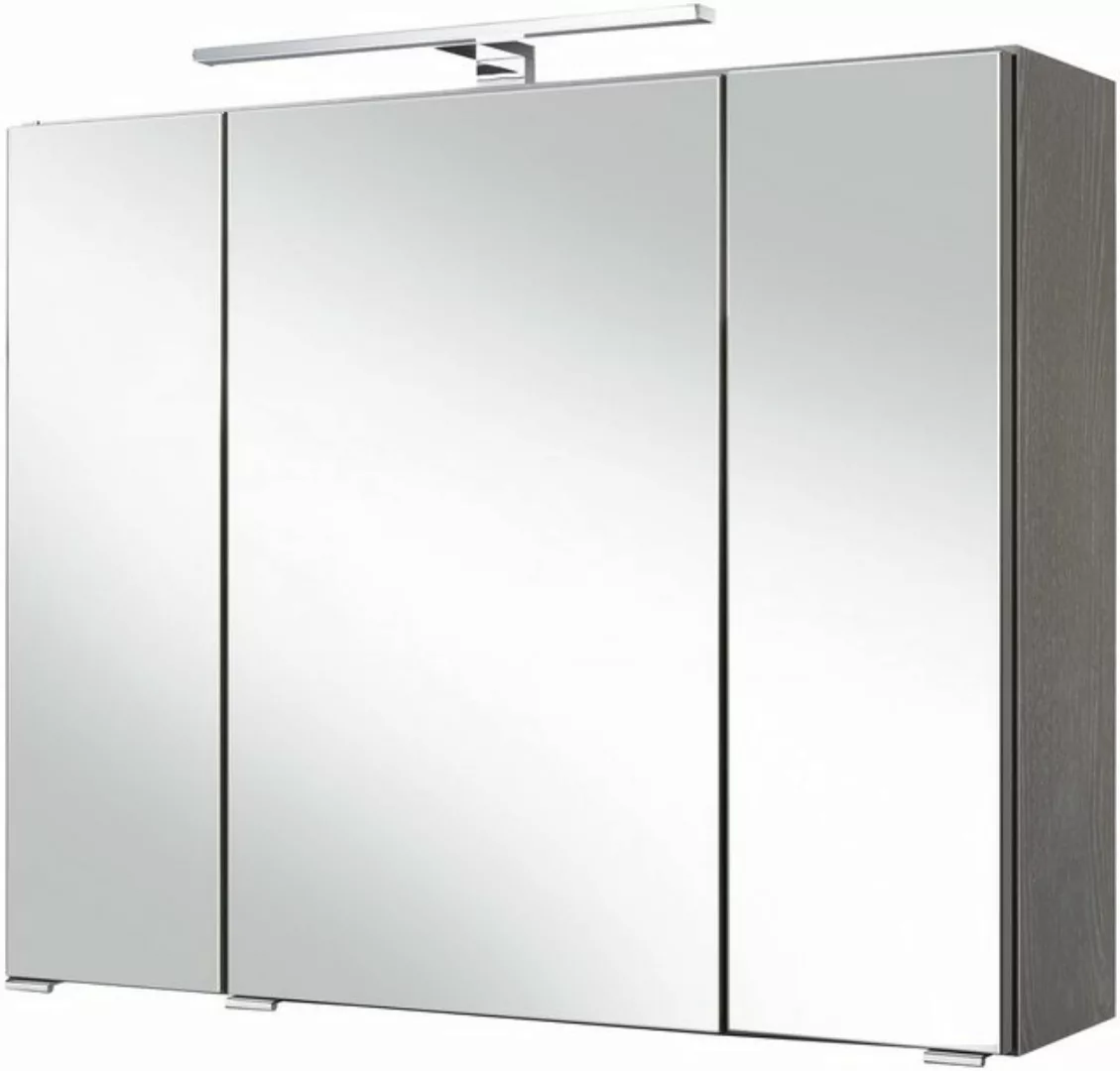 welltime Spiegelschrank Malibu Breite 80 cm, mit Spiegeltüren und Türendämp günstig online kaufen