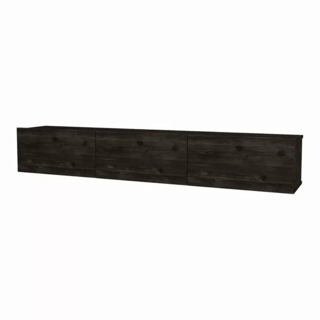 en.casa TV-Schrank »Vihti« Fernsehschrank 180x31x29,5cm Eiche/Schwarz günstig online kaufen