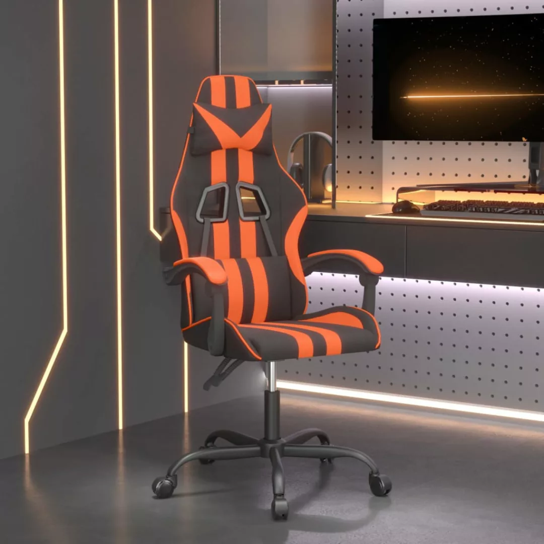Vidaxl Gaming-stuhl Schwarz Und Orange Kunstleder günstig online kaufen