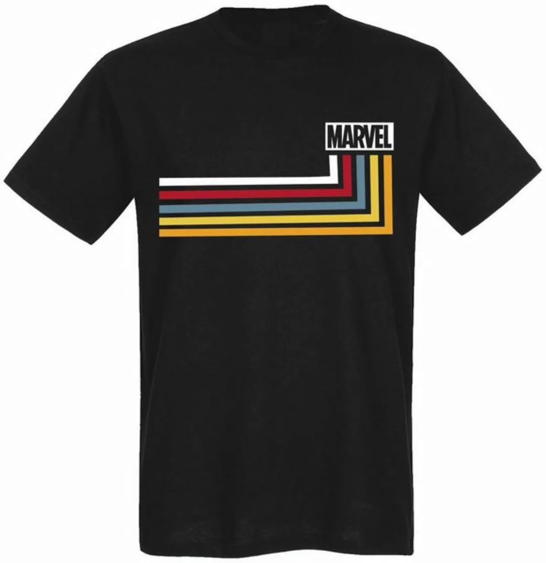 Marvel Stripes Herren T-Shirt dunkelblau günstig online kaufen