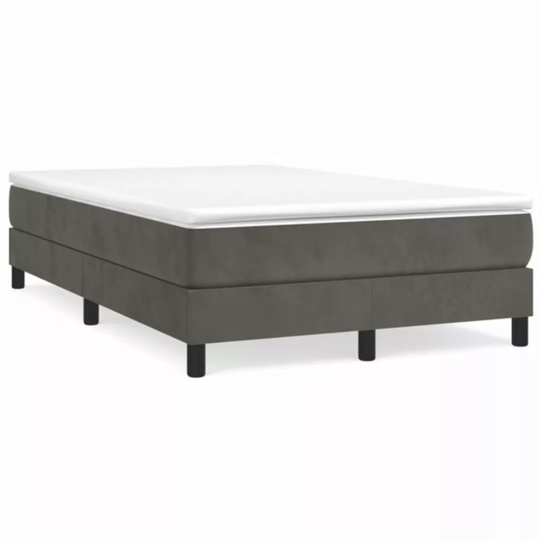 furnicato Bett Bettgestell ohne Matratze Dunkelgrau 120x200 cm Samt (1-tlg) günstig online kaufen