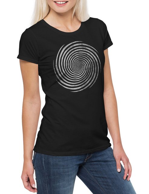 Urban Backwoods Print-Shirt Hypno Spiral I Damen T-Shirt Kreis Kreisel Spir günstig online kaufen