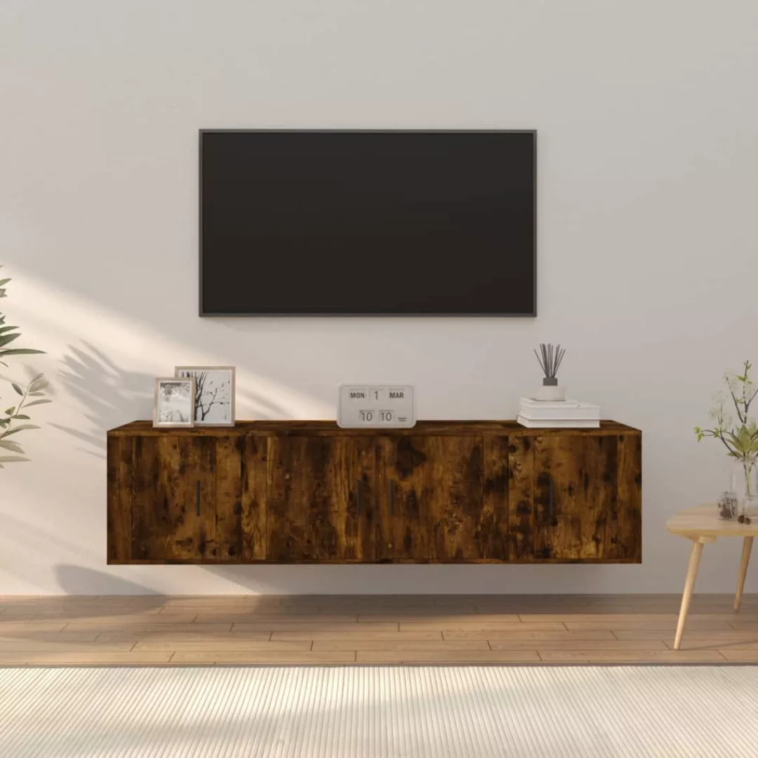 Vidaxl 3-tlg. Tv-schrank-set Räuchereiche Holzwerkstoff günstig online kaufen