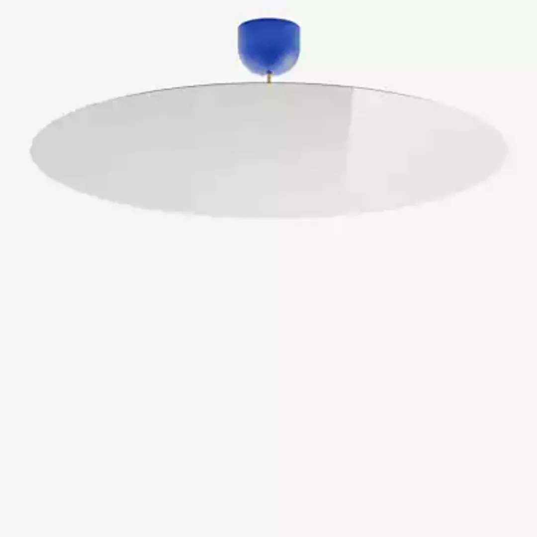 Luceplan Millimetro Pendelleuchte LED, blau/messing - H. 23 cm - ø85 - Dali günstig online kaufen