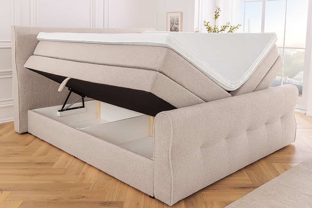 riess-ambiente Boxspringbett SIGNUM 180x200cm champagner · Kingsize (Einzel günstig online kaufen