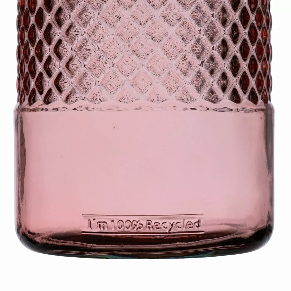 Vase 15 X 15 X 28 Cm Rosa Recyceltes Glas günstig online kaufen