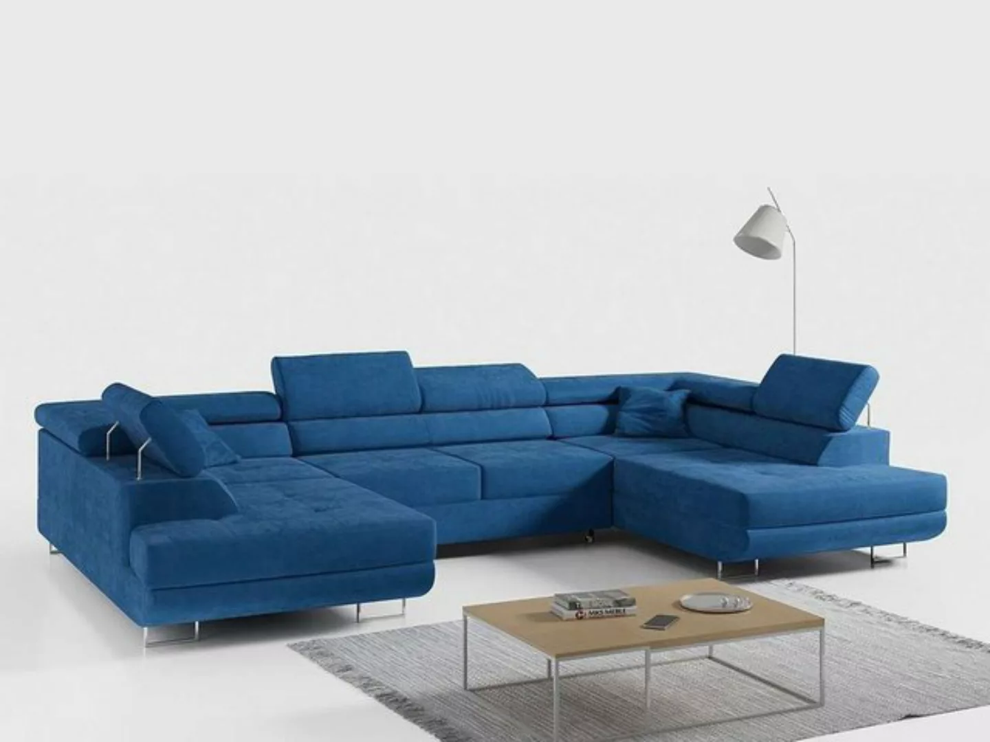 DB-Möbel Ecksofa "Venom" U-Form Couch mit Schlaffunktion, Wohnzimmer. günstig online kaufen