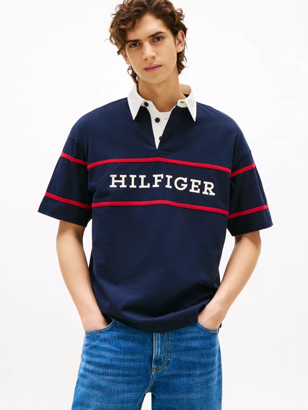 Tommy Hilfiger Rugbyshirt "AMERICANA COLOURBLOCK SS RUGBY" günstig online kaufen