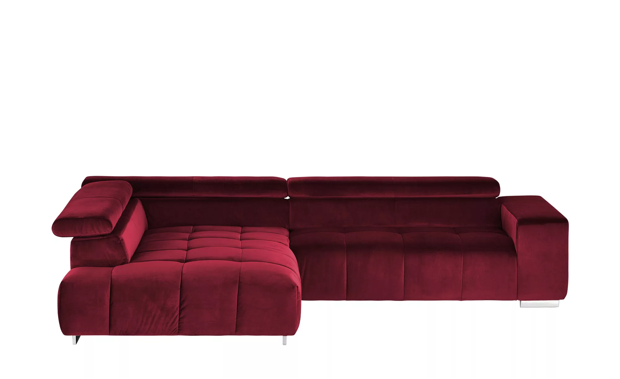 uno Ecksofa aus Samt  Origo ¦ rot ¦ Maße (cm): B: 308 H: 70 T: 225 Polsterm günstig online kaufen