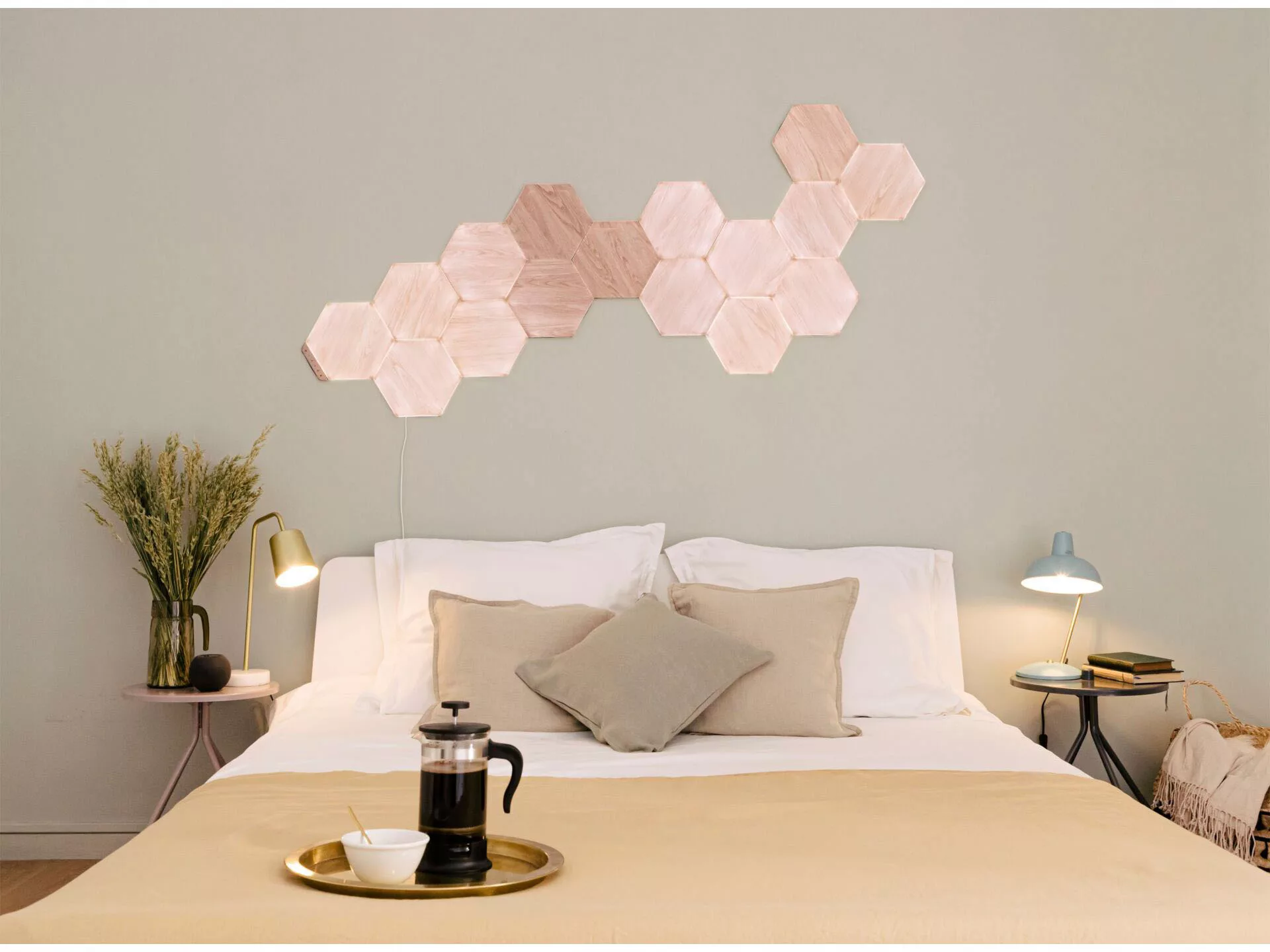 nanoleaf Dekolicht »Elements Wood Look«, Smarte Technologie und elegante Be günstig online kaufen