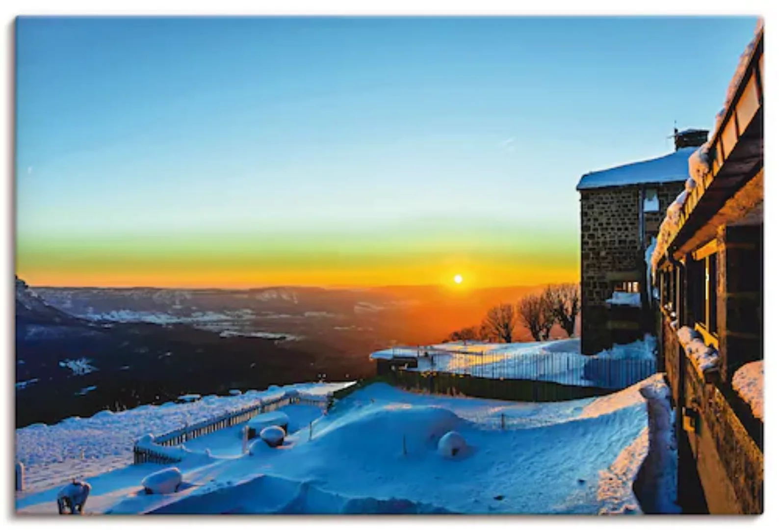 Artland Leinwandbild "Winterlandschaft in Asturien", Berge, (1 St.) günstig online kaufen