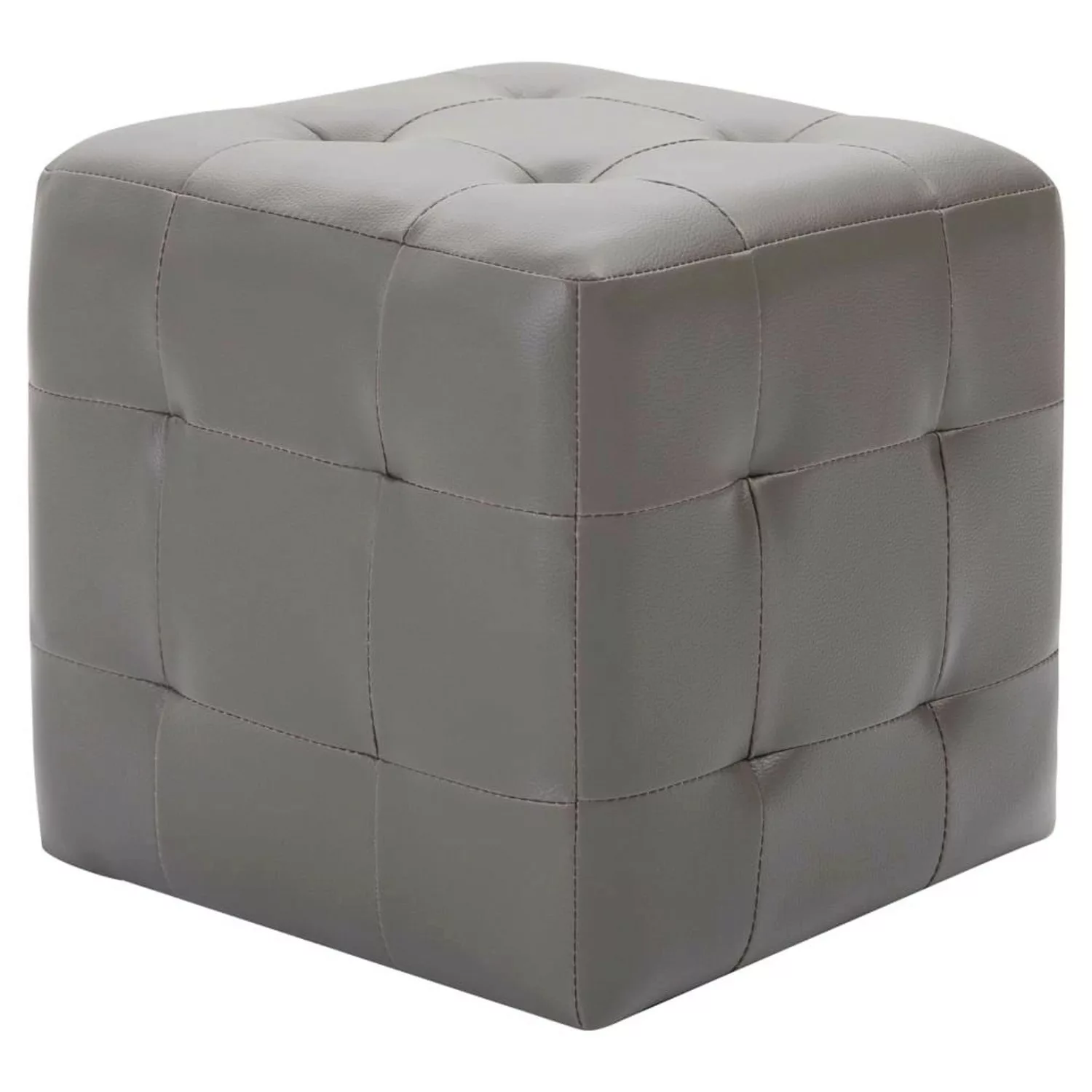 vidaXL Pouf 2 Stk. Grau 30x30x30 cm Kunstleder günstig online kaufen