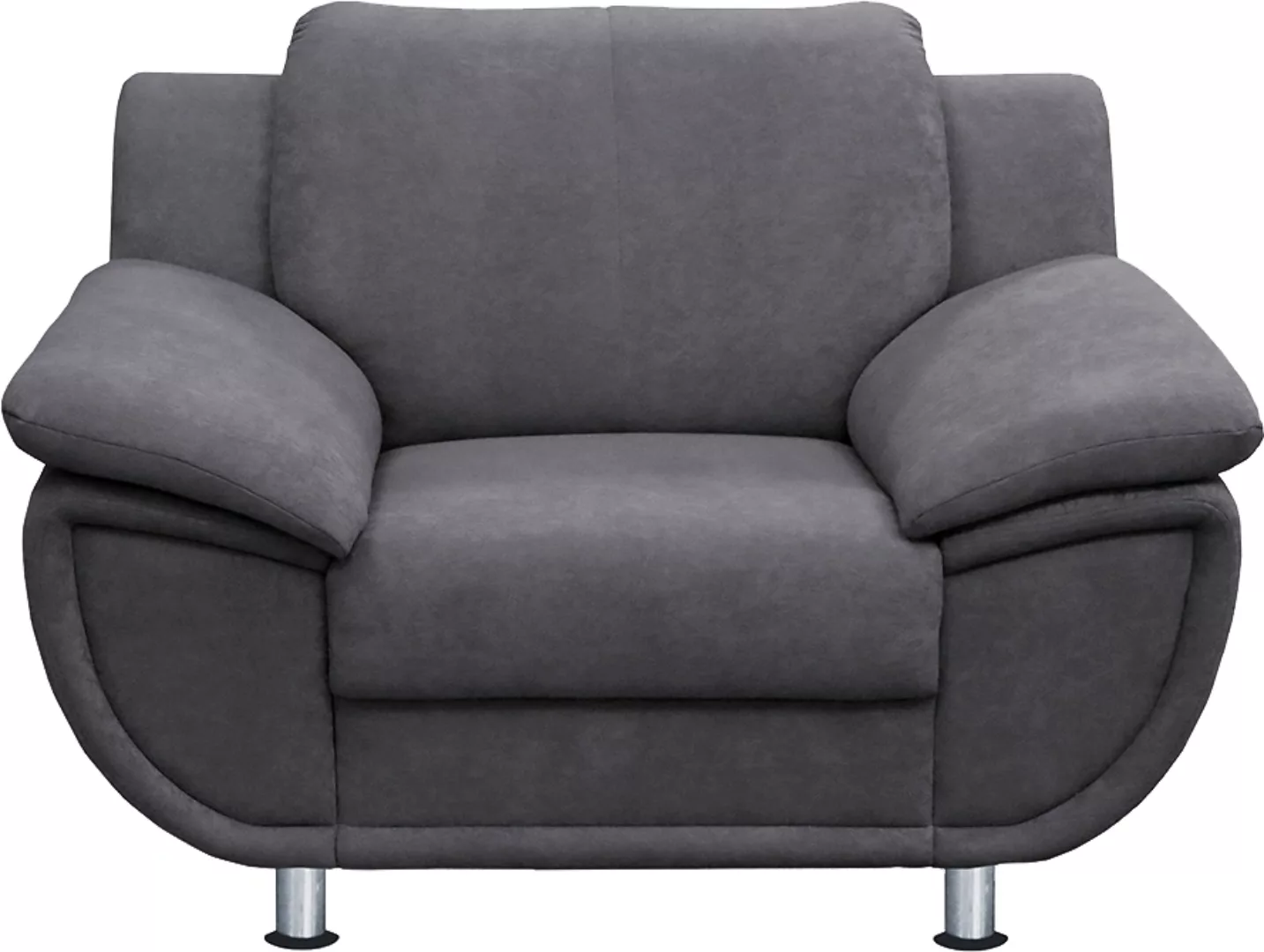 TRENDMANUFAKTUR Sessel »Rondo«, Füße chromfarben, mit extra breiten Armlehn günstig online kaufen