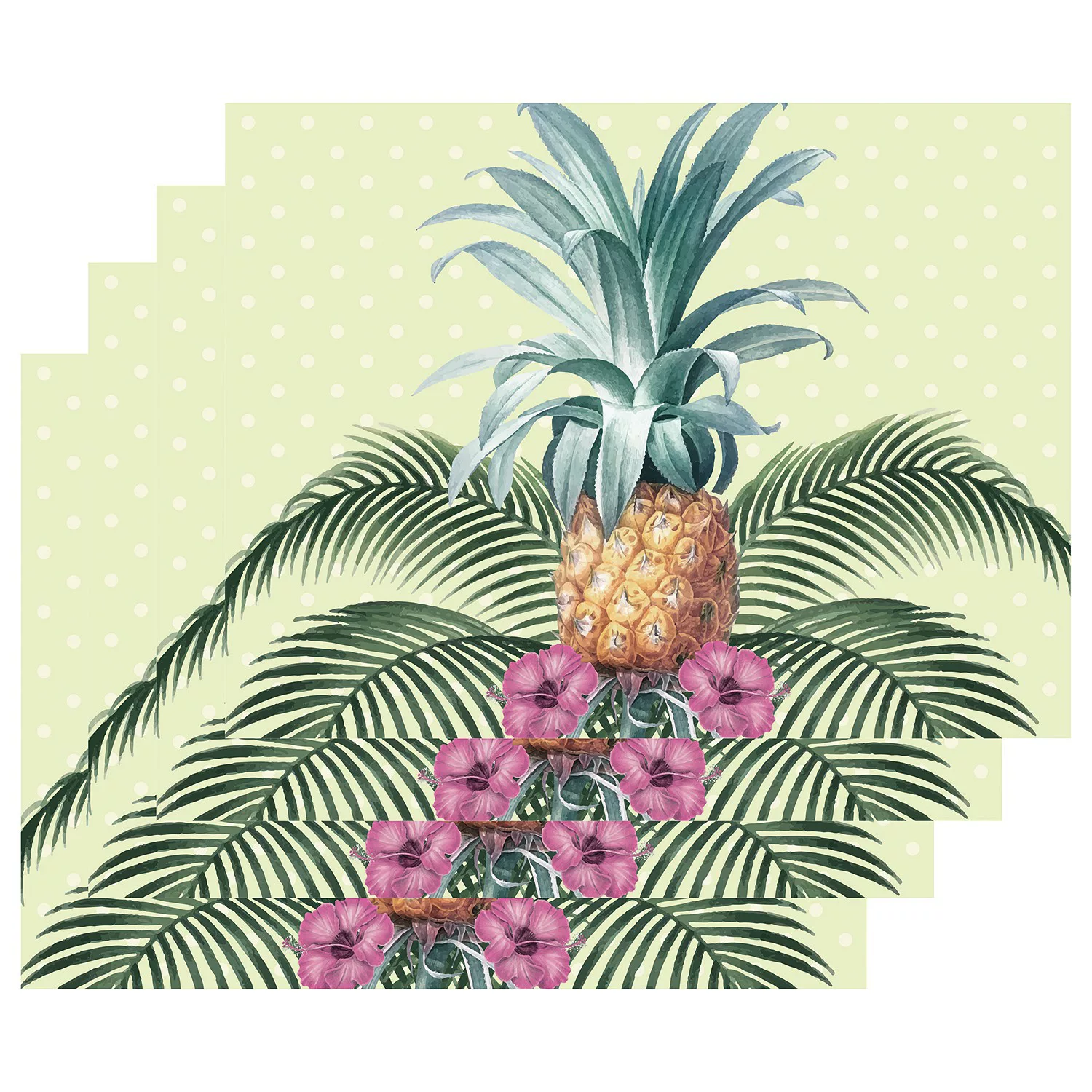 Contento Platzset »Pineapple«, (Set, 4 St.), für innen und außen geeignet, günstig online kaufen