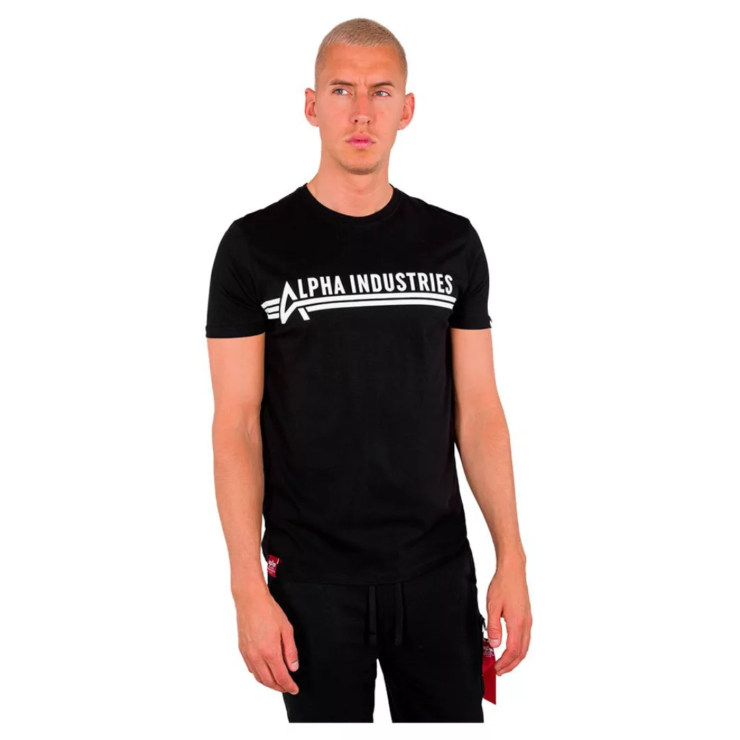 Alpha Industries Industries Kurzärmeliges T-shirt 2XL Black / White günstig online kaufen