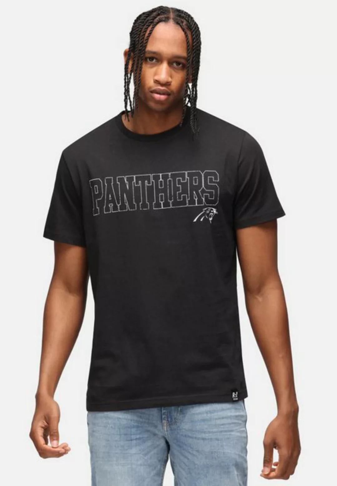 Recovered T-Shirt NFL Panthers Logo Core GOTS zertifizierte Bio-Baumwolle günstig online kaufen