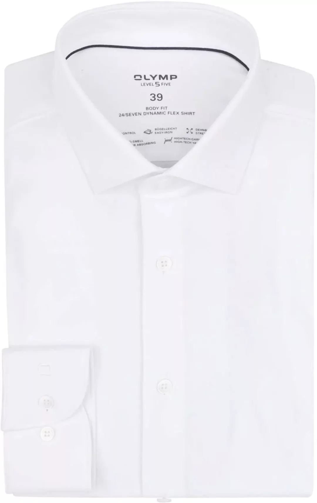 OLYMP Hemd Level 5 24/Seven Weiß - Größe 44 günstig online kaufen