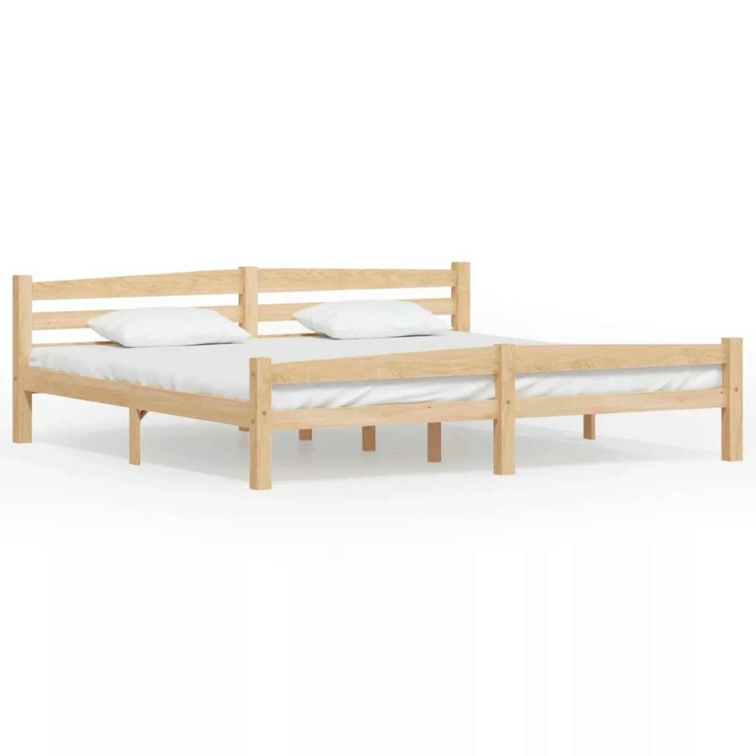 vidaXL Bettgestell Massivholzbett Kiefer 200x200 cm Doppelbett Bett Bettrah günstig online kaufen