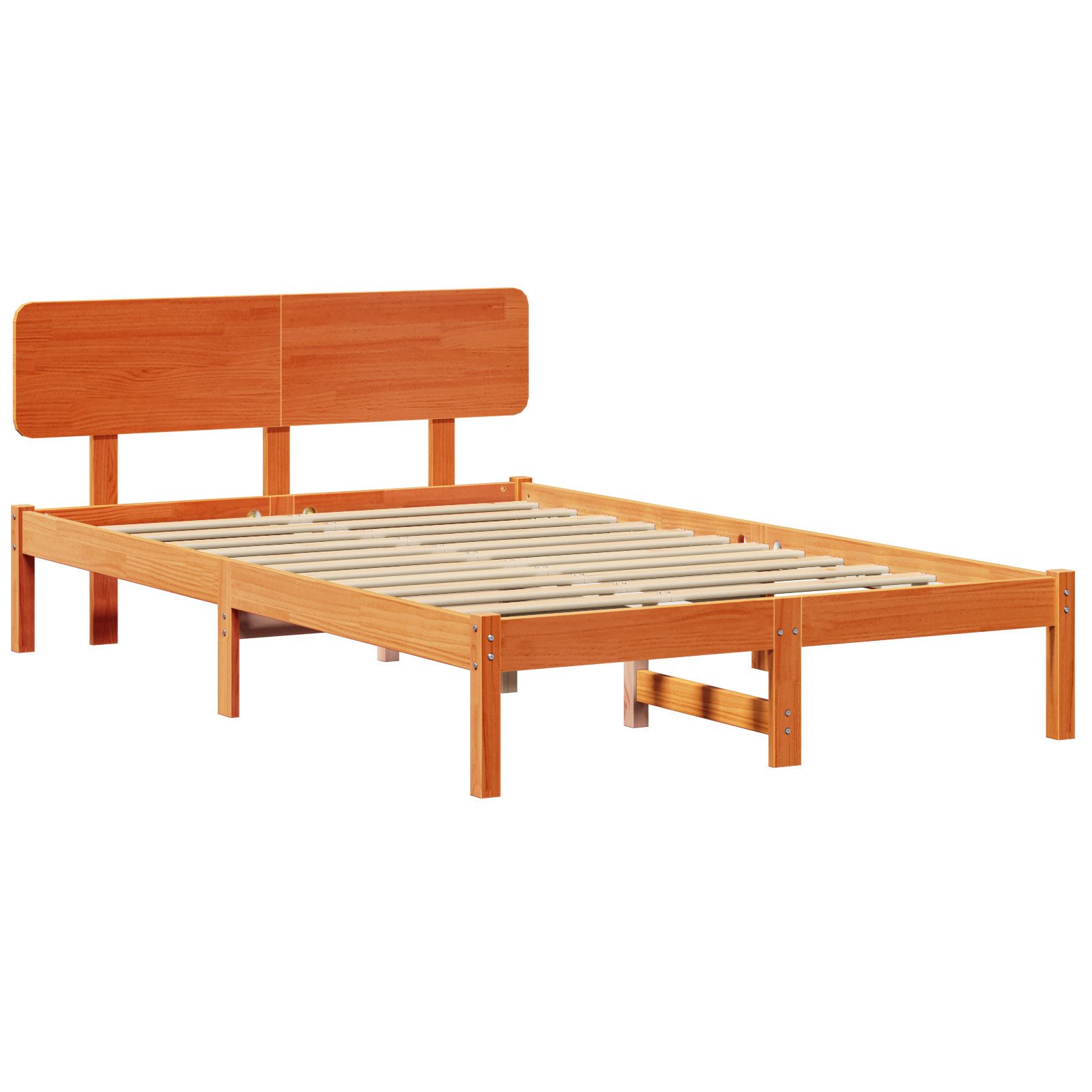 vidaXL Bett Bettgestell mit Kopfteil Wax günstig online kaufen