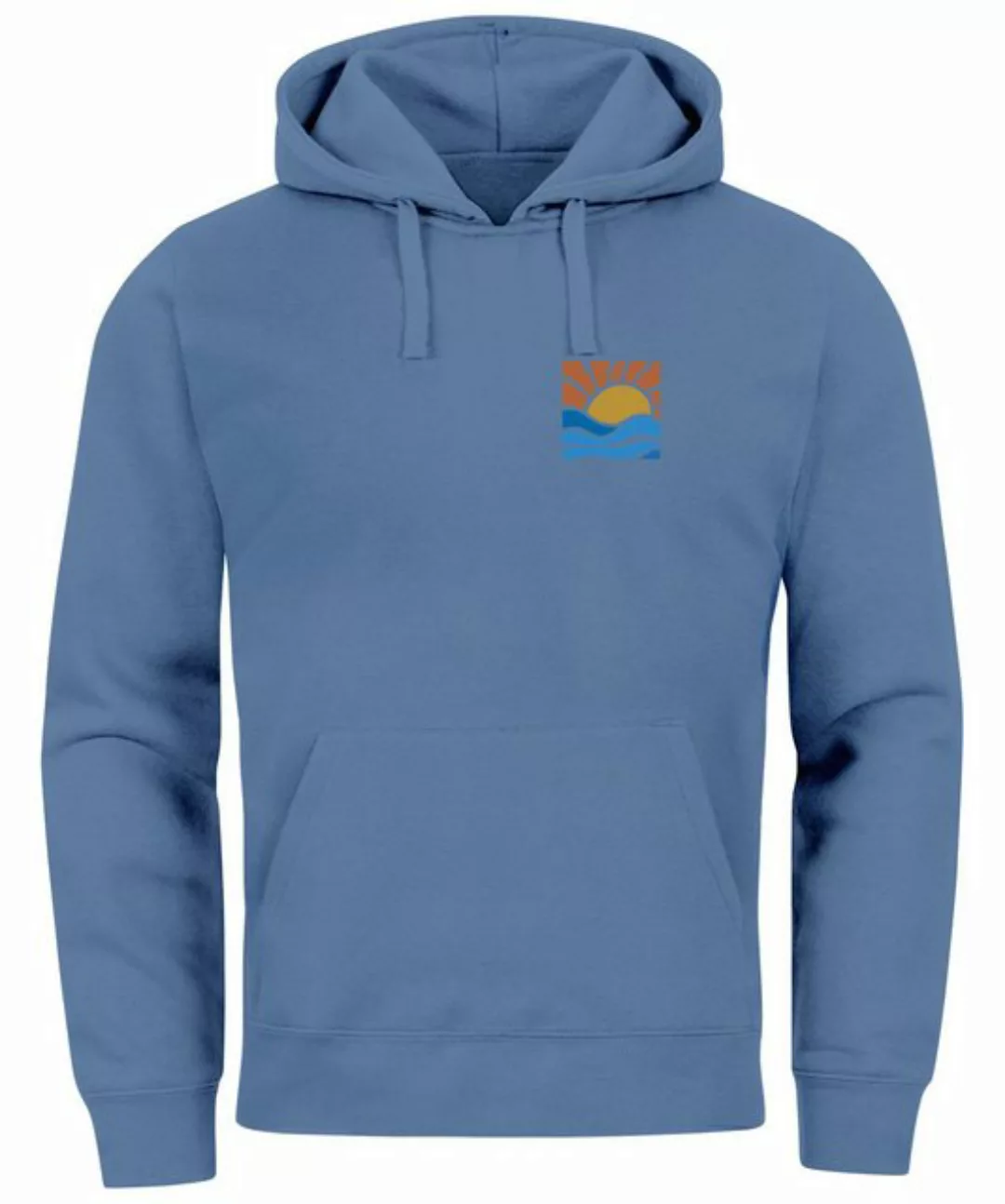 Neverless Hoodie Hoodie Herren Logo Print Sommer Sonne Welle Strand Meer Be günstig online kaufen