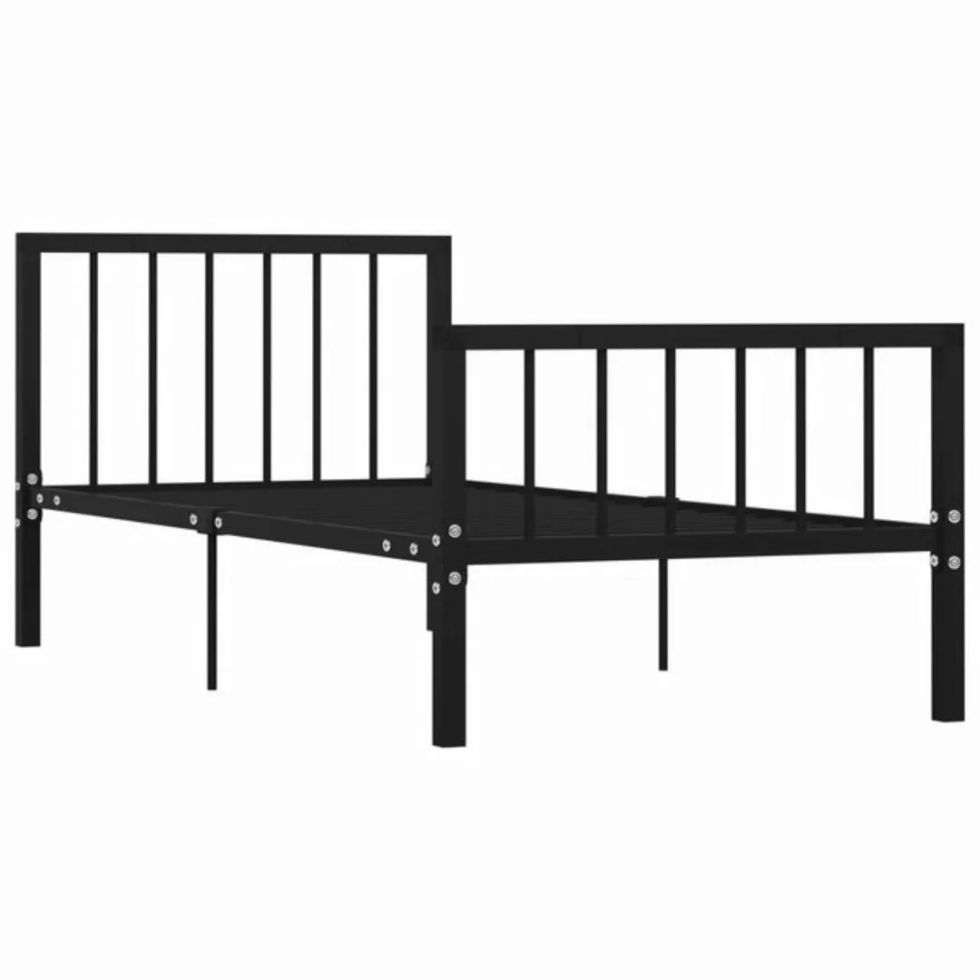 vidaXL Bett Bettgestell Schwarz Metall 90×200 cm günstig online kaufen