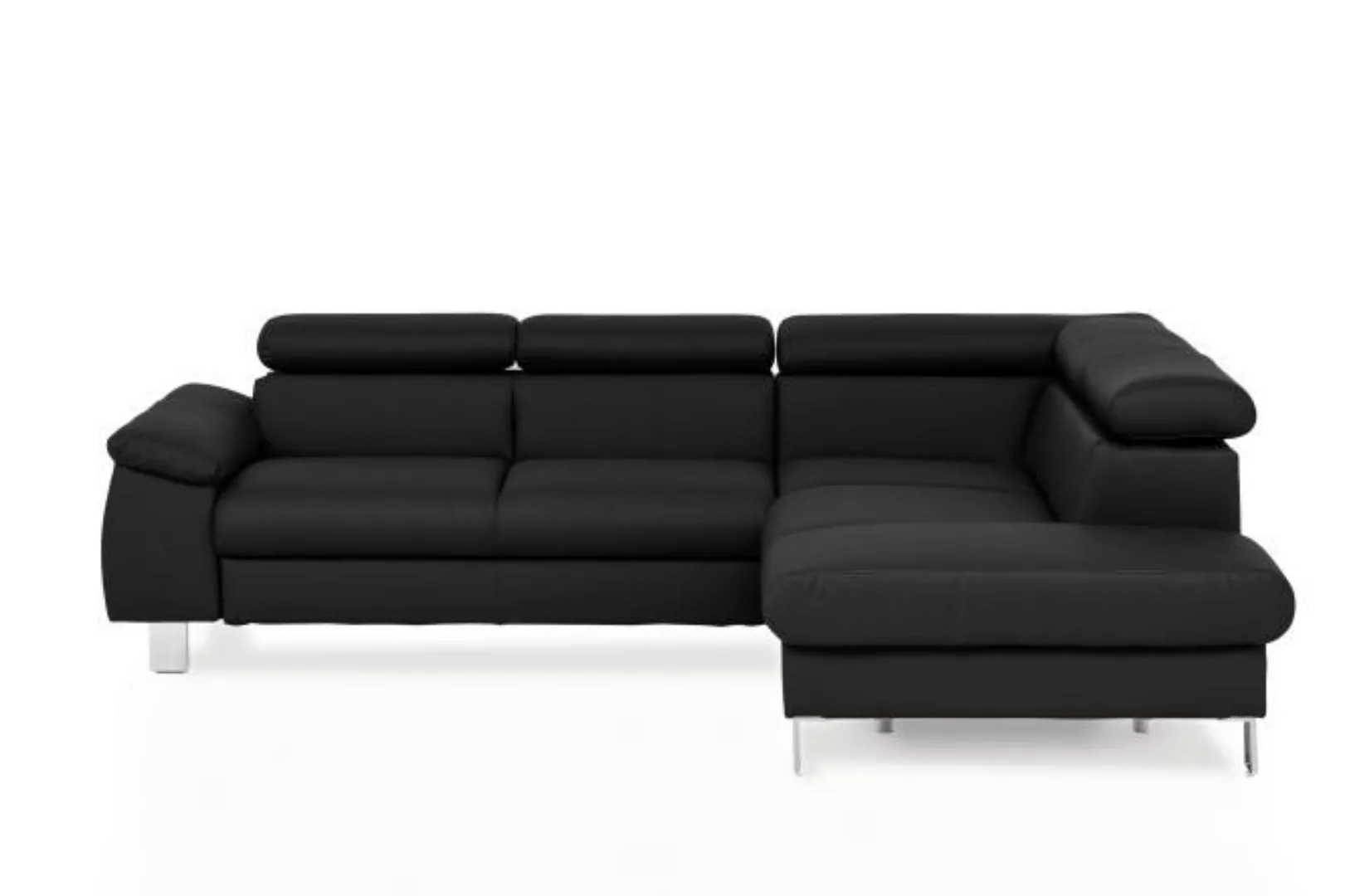 Ecksofa mit Schlaffunktion und Bettkasten Schwarz 207 x 249 cm MICKY günstig online kaufen