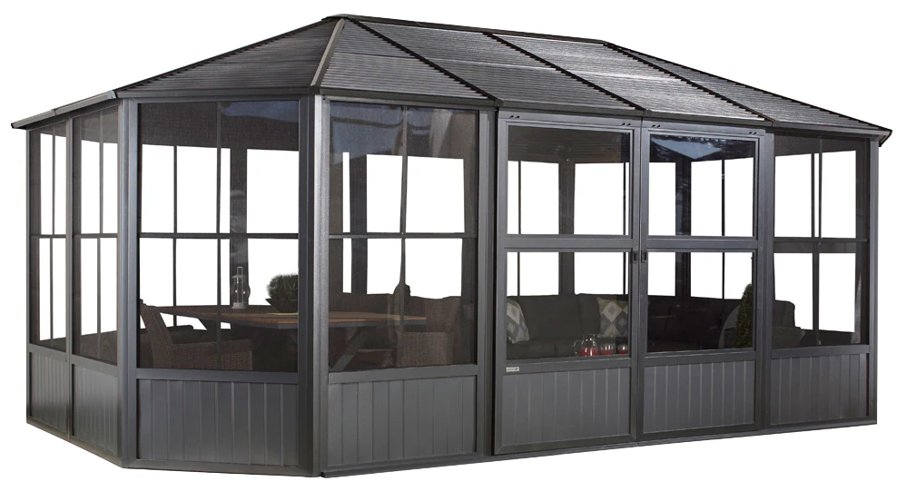 Sojag Kaltwintergarten Charleston anthrazit Aluminium B/H/T: ca. 594x281x38 günstig online kaufen