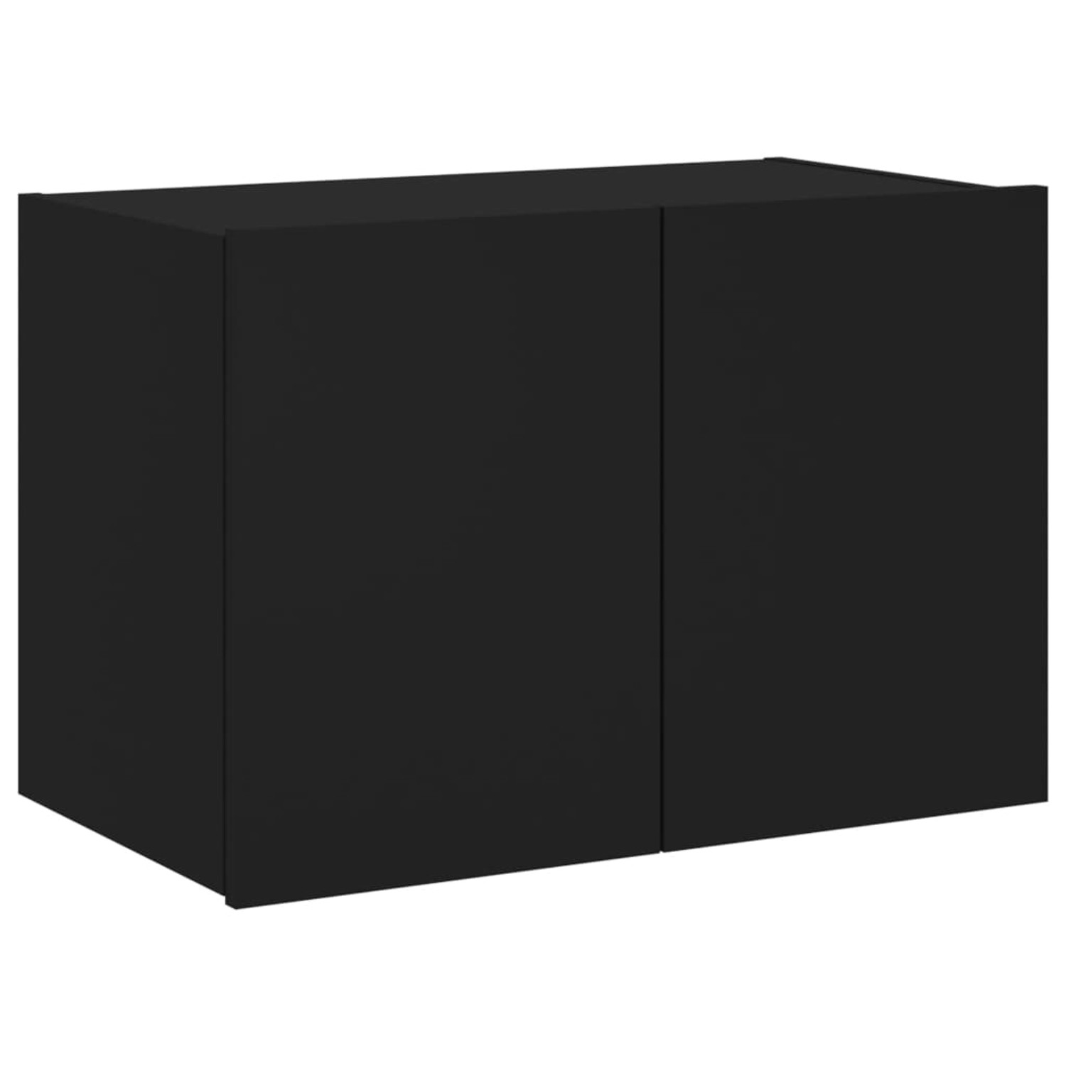 VidaXL TV-Wandschrank mit LED-Leuchten Schwarz 60x35x41 cm günstig online kaufen