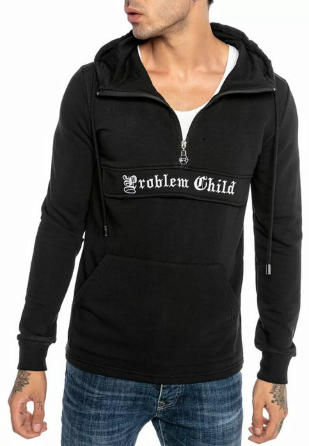 RedBridge Hoodie mit Half-Zip und hohem Kragen - Lässiger Kapuzenpullover günstig online kaufen