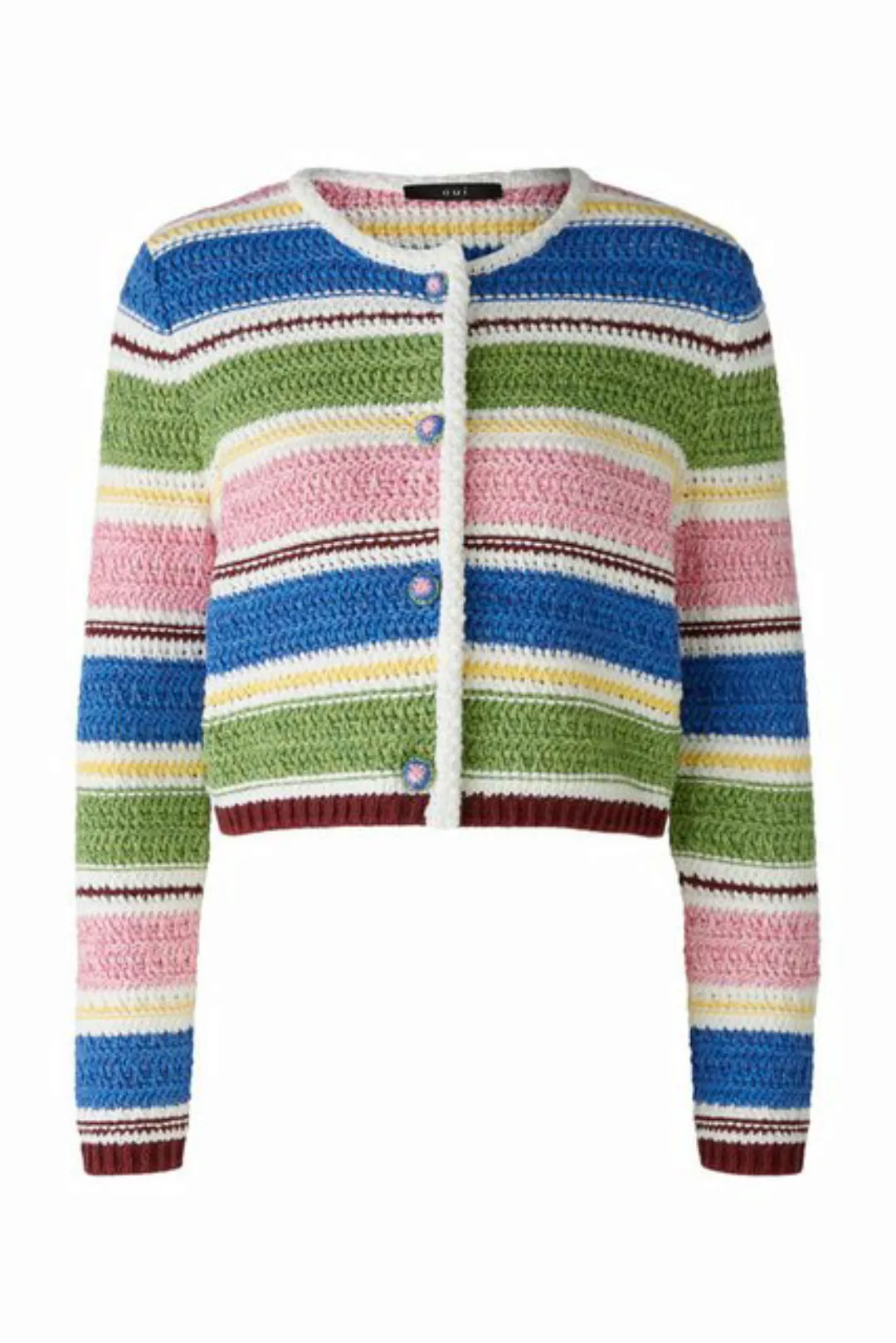 Oui Strickjacke Jacke, blue green günstig online kaufen